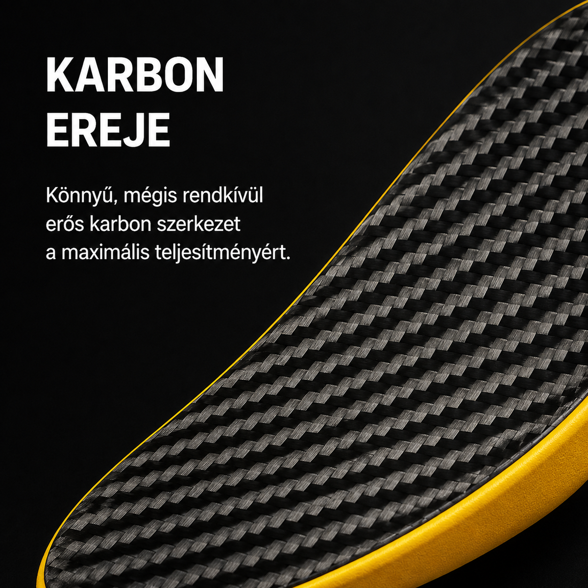 A Karbon Boost talpbetét karbon szerkezete közelről